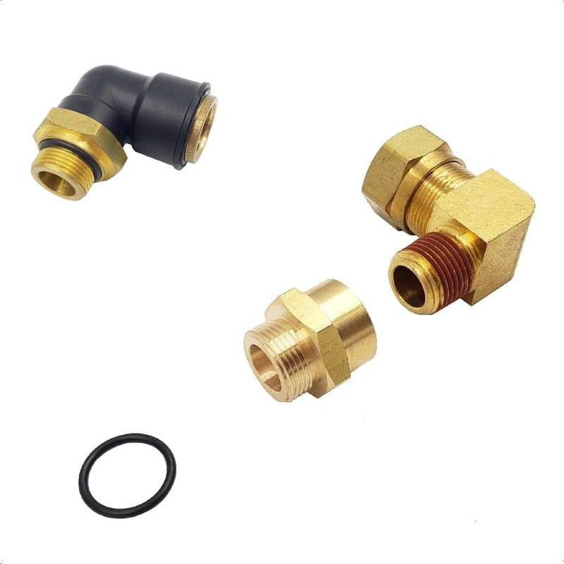 PartLogix Compression Fitting Adapter Kit M22x1.5-5/8 Compatible with Volvo Elbow Nipple 20999385 20378449 - Image 1